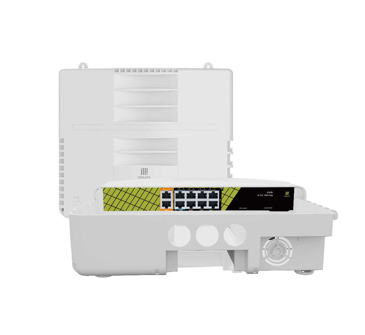 سويتش 8 بورت آوت دور و2 أبلينك | GNT-P9828F6 PoE - Genata