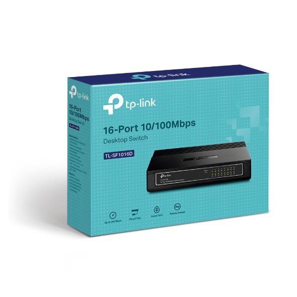 سويتش 16 بورت 10/100 مكتبي وحائط | TL-SF1016D - TP-Link