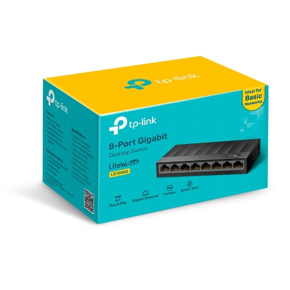 سويتش 8 بورت جيجابيت مكتبي وحائط | LS1008G - TP-Link
