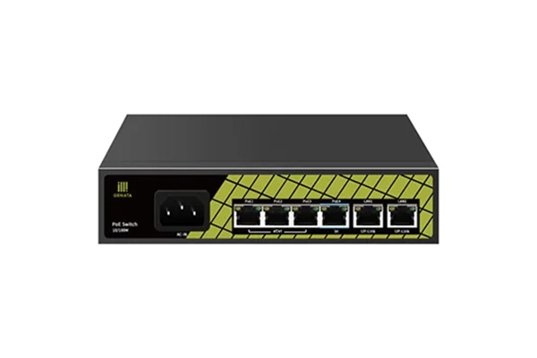 سويتش 4 مخارج - GNT-P9206EA PoE 60W - Genata